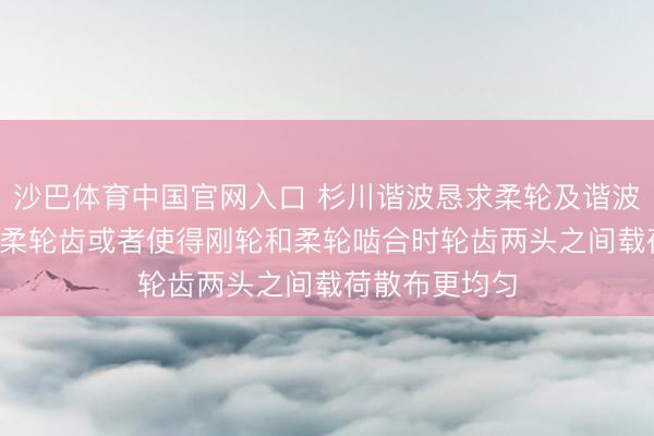 沙巴体育中国官网入口 杉川谐波恳求柔轮及谐波减慢器专利， 柔轮齿或者使得刚轮和柔轮啮合时轮齿两头之间载荷散布更均匀
