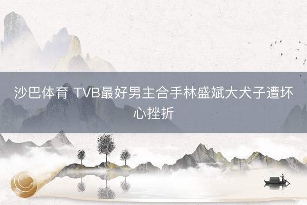 沙巴体育 TVB最好男主合手林盛斌大犬子遭坏心挫折